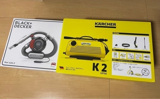 家庭用高圧洗浄機【KARCHER】車内掃除機【BLACK+DECKER】