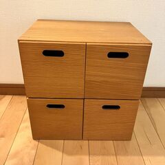 無印良品　スタッキングチェスト・引出し・４個／オーク材突板