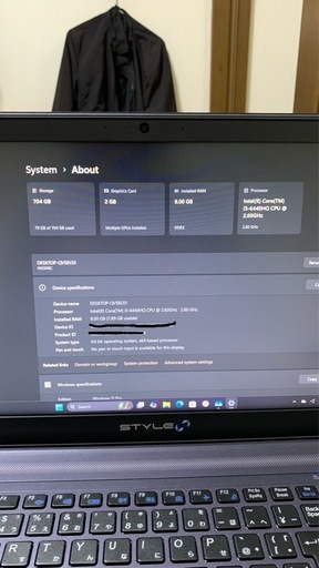 ゲーミングPC i5-6440HQ GTX950M 8GB SSD+HDD