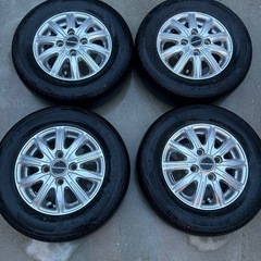 直接引取り歓迎 ブリヂストンタイヤとホイールセット ホイールほぼ無傷