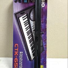 カード決済可能　CASIO　CTK-651　超美品　61鍵盤キーボード　譜面台＆スタンド付き　の画像