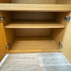 レンジ台 炊飯器ラック ブラウンの画像