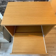 レンジ台 炊飯器ラック ブラウンの画像