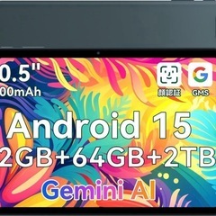 Android 15 タブレット 10" T80 12GB+64...