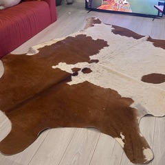 牛革 ラグ カーペット の画像
