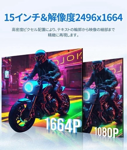 モバイルモニター 15インチ 3:2画面比 ポータブルモニター IPSパネル