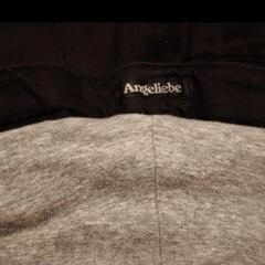 Angeliebe 黒マタニティパンツ 仕事 コットン混紡の画像