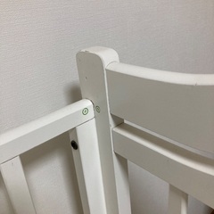 【取引予定者決定しました】ベビーベッド　白　敷布団と掛け布団つきの画像