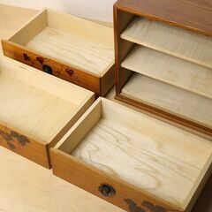 趣ある小引出し ぶどう柄 象嵌細工 KUSCHU刻印 小箪笥 レトロの画像