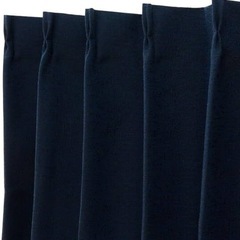 カーテンクレフ　ニトリ　ブルー　100×110 2枚