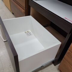 J9663　NITORI　ニトリ　食器棚　キッチンボード　コパン60RB-DBR3　ダークブラウン　クリーニング済み【リユースのサカイ柏店】の画像
