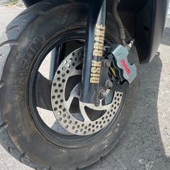 YAMAHA JOG Aprio type2 アルミ対向キャリパー 大径ローター V8チャンバー 新品 4LV ジョグ アプリオ タイプ2 4JP SA11J 3YK 3KJ 原付 2stの画像