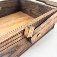 レトロ　木箱　おかもち木製　家具　古道具　インテリア　小物入れ　ガーデニング　DIYにもの画像