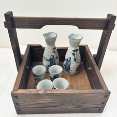 レトロ　木箱　おかもち木製　家具　古道具　インテリア　小物入れ　ガーデニング　DIYにもの画像
