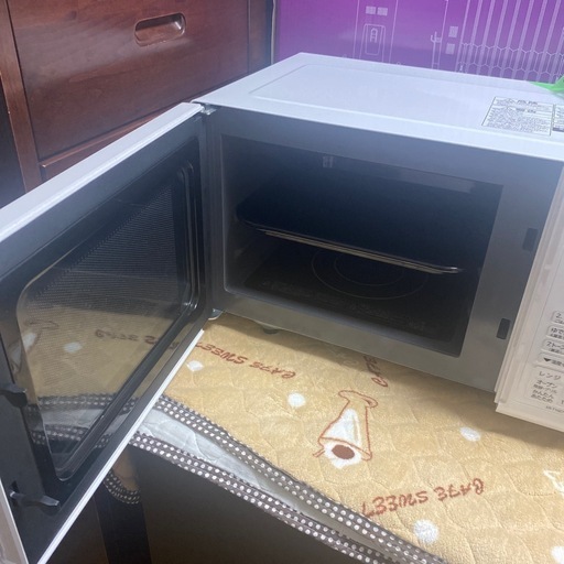 2020年製ホワイト電子レンジ フラットプレート