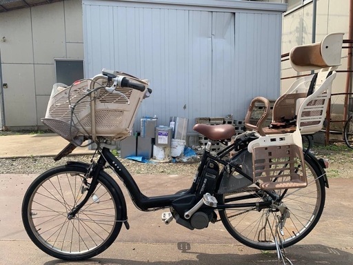 ♦️ BS アンジェリーノ電動自転車185 小柄なママでも安心の低床設計＞ 3人乗り(幼児2人同乗)対応 子