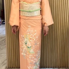 02訪問着 フルセット 着物•帯•帯揚げ•帯締め•伊達襟(重ね襟...