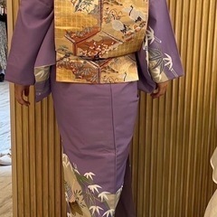 05　訪問着 フルセット 着物•帯•帯揚げ•帯締め•伊達襟(重ね襟)の5点セットの画像