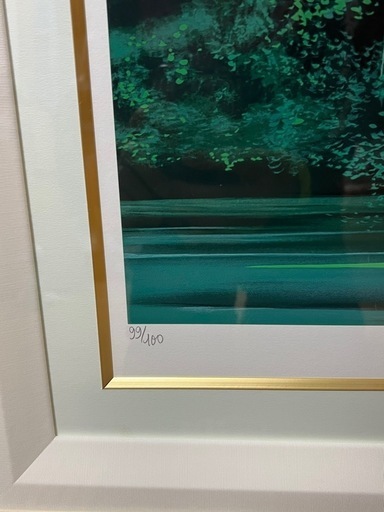 『3年保証』 ミッシェル・バテュ「野生の楽園」99/100 シルクスクリーン 直筆 絵画