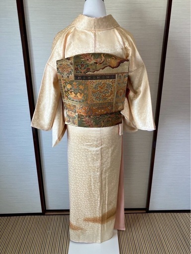 20　訪問着 フルセット 着物•帯•帯揚げ•帯締め•伊達襟(重ね襟)の5点セット