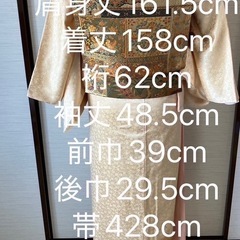 20　訪問着 フルセット 着物•帯•帯揚げ•帯締め•伊達襟(重ね襟)の5点セットの画像