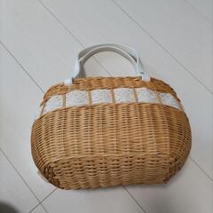 レディース♡かごバッグ　リボンの画像