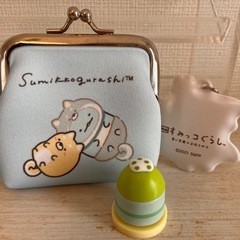 【美品すみっこぐらし】がま口お財布、フィギュア、キーホルダーの画像