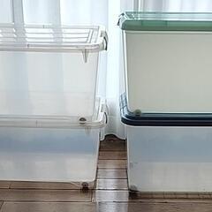 透明プラスチック 衣装ケース 4点