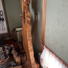 欅の一枚板の衝立の画像