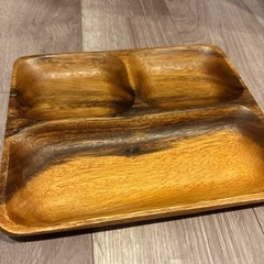 ハンドメイド木製プレート 木製食器の画像