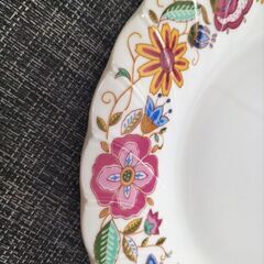 花柄の大皿1枚（直径26cm）の画像