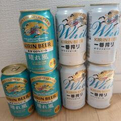 晴れ風350ml 3本、一番搾り350ml4本