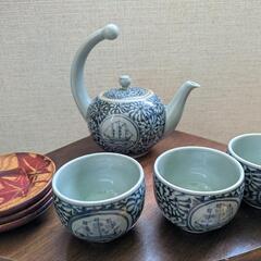 急須　茶わん　受け皿　セット