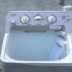 高圧洗浄済み ! ! ◇日立 2槽式洗濯機 2021年製 洗濯4.5Kg／脱水5Kg大きめ脱水槽 水流2段切換 PS-H45L◇の画像
