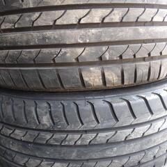 17インチ23年製夏タイヤ9分山アルミホイール4本セット　215/45R17　ウィシュ　プリウス等にの画像