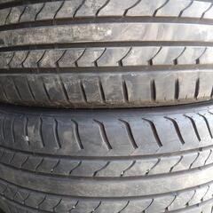 17インチ23年製夏タイヤ9分山アルミホイール4本セット　215/45R17　ウィシュ　プリウス等にの画像