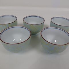 未使用品 有田焼 幸山作 湯呑5客揃 煎茶揃 ペルシャ唐草 木箱付きの画像