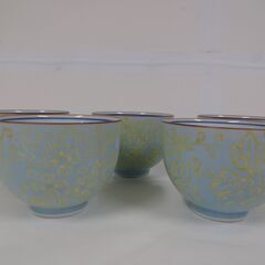 未使用品 有田焼 幸山作 湯呑5客揃 煎茶揃 ペルシャ唐草 木箱付きの画像