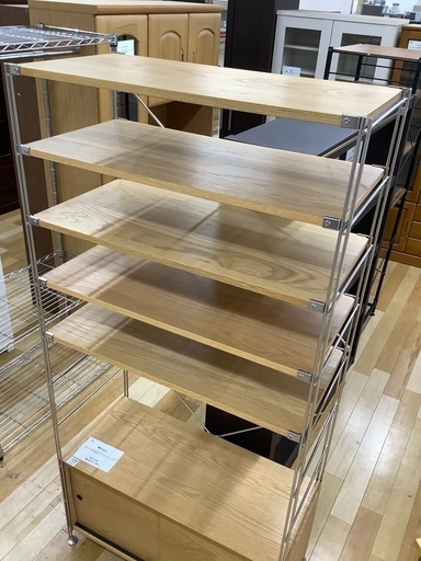 【トレファク　ラパーク岸和田店】無印良品　ユニットシェルフ　6段　スライド扉