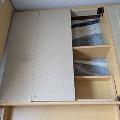 引き出し付きシングルベッドフレーム　中古の画像