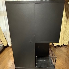 多機能 収納ラック ブラックの画像