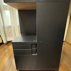 多機能 収納ラック ブラックの画像