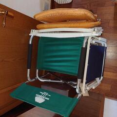 キャンプ用イスゴルフバッグ他一式の画像