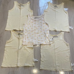 肌着100無地4枚柄1枚