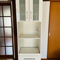 ホワイトキャビネット　収納棚　