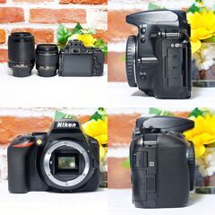 【全国送料無料】 Nikon D5600✨Wi-Fi転送 高画質 ダブルレンズセット ズームセット✨ 届いたらすぐに使えます✨ ニコンの画像