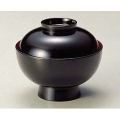 雑煮椀 越前塗雑煮椀 黒内朱　2客の画像