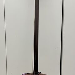ij2734N 三味線 太棹 丸打胴 和楽器 弦楽器 伝統楽器 楽譜 保存ケース付き 演奏動作未確認 万葉 古道具 時代 ジャンクの画像