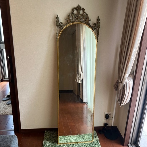 イタリア製☆アンティーク☆ゴールド☆壁掛けミラー