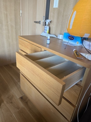 無印良品 木製ワードローブ（オーク材） 幅88×奥行44×高さ83 cm
